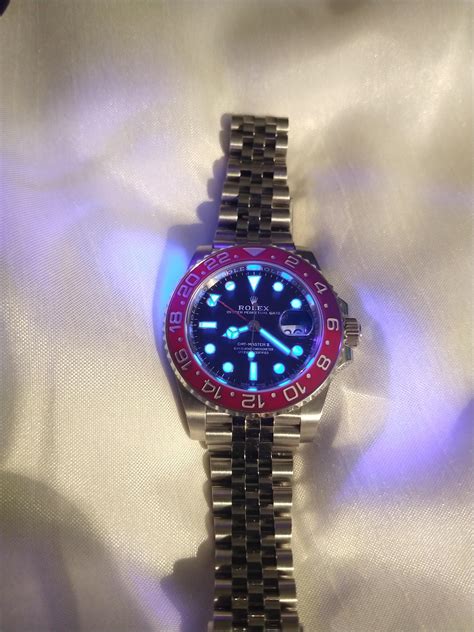 rolex pepsi uv light.